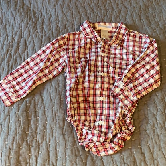 Janie and Jack Collared Button Up Onesie 12-18 m - Picture 1 of 3
